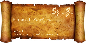 Szepesi Zamfira névjegykártya